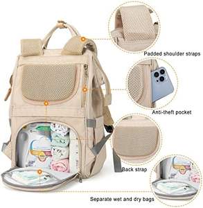 Sac à langer pour bébé de grande capacité, imperméable, pour l'extérieur, avec imprimé vibrant pour filles et femmes, échantillon gratuit - Product Image 3