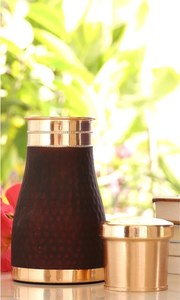Bouteille d'eau en cuivre à joint hermétique, réutilisable, idéale pour les voyages, le bureau, la salle de sport, l'école et le stockage quotidien d'eau – Offre Spéciale - Product Image 2