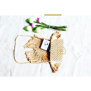 Sac à main en coton macramé, tissé à la main, à épaule, Long - Product Image 2