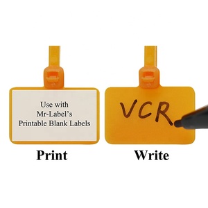 6 रंग 4 इंच 6 इंच 8 इंच नायलॉन केबल मार्कर संबंधों स्व-ताला गर्भनाल टैग लिखने पर ईथरनेट लेबल तार पट्टियाँ - Product Image 1