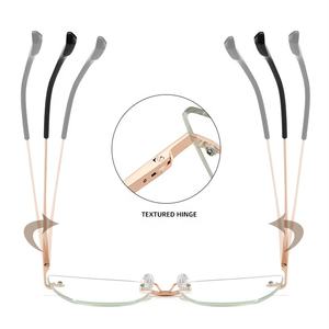 Lunettes Femme 2026 Anti-Lumière Bleue Optiques en Métal Doré, Monture Irrégulière Œil de Chat Sans Cadre, Photochromiques Anti-Reflet - Product Image 4