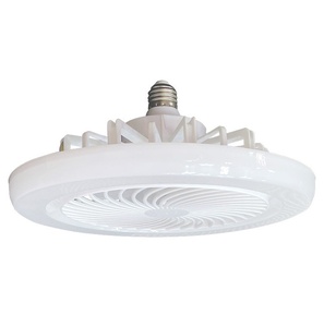 Chambre cuisine Mini Dimmable 3 vitesses du vent télécommande Base fermée E27 Led ampoule prise ventilateur ventilateur de plafond avec lumière - Product Image 1