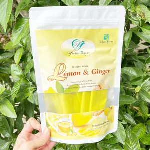 Anında zayıflama çayı özel kilo kaybı Vitamin cilt beyazlatma limon zencefil çayı bal ile özel etiket bağışıklık detoks teabags