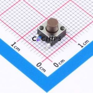 TP10721660 Tactile Switch SMD,6x6mm Switch Single Pole Single Throw Round Button 1.6N Vertical Mount - Product Image 1