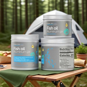 Air-tight Aluminum Tin Eco-Friendly Metal Can with Custom Logo Aluminum <b>Container</b> for Fish Oil Capsules - Product Image 4