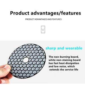 Tampon de polissage flexible en résine diamantée de 100 mm pour marbre et granit, compatible avec les outils manuels et les machines de polissage, OEM - Product Image 3