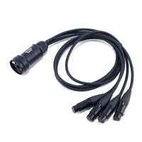 Cable DMX512 de 4 Canales, Adaptador Ethernet RJ45 de 3 Pines XLR, Trenzado de PVC, Extensor de Señal Profesional para Iluminación de Escenarios