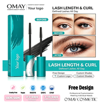 Mascara personnalisé avec logo, 2 teintes noir et brun, longue tenue, waterproof, résistant à la transpiration, effet recourbant, volume et allongement, maquillage en marque privée