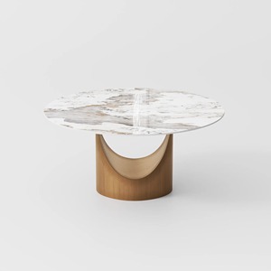 Luxury Dining Room Furniture Set <strong>Round</strong> Marble Sintered Stone Dining <strong>Tables</strong> and Chairs Home Furniture for Hotel Villa Outdoor Use - Product Image 2