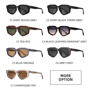 Sunray Propionate Acetate Frame Multi Side Rim Pin Insert Arm <b>Sunglasses</b> For Men And Women Euro American Trend Wear - Product Image 4