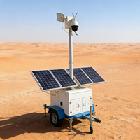Tour de surveillance mobile solaire avec caméra CCTV 4G HD pour extérieur, idéale pour la construction et l'exploitation minière
