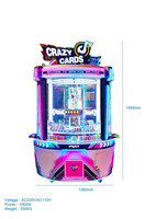Machine de jeu de rédemption de tickets Crazy Cards, machine de loterie d'amusement intérieur à monnayeur, direct usine