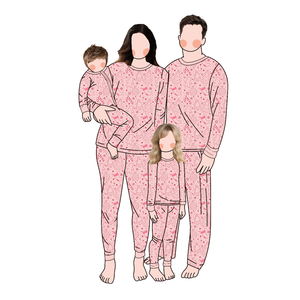 Noël personnalisé imprime bambou papa maman et moi combinaison assortie - Product Image 4