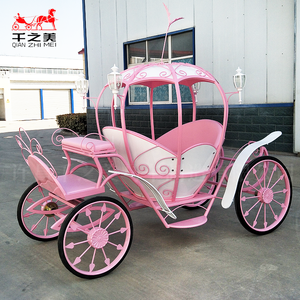 Qianzhimei 2024, superventas, carro de Bodas de acero eléctrico, pequeño sueño rosa, calabaza, Princesa, coche, cuento de hadas, <span class=keywords><strong>Cenicienta</strong></span> - Product Image 2