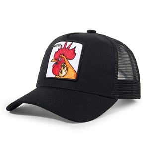 Venta al por mayor de fábrica: Diseña tu propia gorra de béisbol de 6 paneles con parche de animal y logotipo personalizado, gorra trucker de malla común, estilo deportivo urbano 3D - Product Image 4