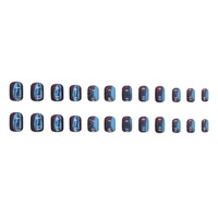 Lot de 24 faux ongles carrés courts Aurora Beauty à presser, vente en gros en vrac, styles personnalisés disponibles, directement de l'usine