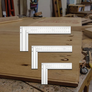 Try Square avec poignée en aluminium, <span class=keywords><strong>précision</strong></span> carrée <span class=keywords><strong>de</strong></span> <span class=keywords><strong>précision</strong></span> pour le travail du bois pour une utilisation en <span class=keywords><strong>menuiserie</strong></span> professionnelle - Product Image 2