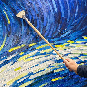 SINOART 68cm Poils Artiste Super Long Manche En Bois Super Grand <span class=keywords><strong>Pinceau</strong></span> pour Huile Acrylique - Product Image 5