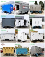 Remorque de toilettes mobiles sur mesure à 2 postes, de qualité supérieure, pour événements extérieurs