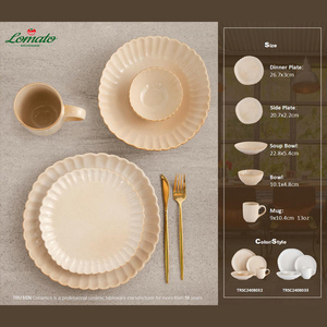 แผ่นเสียงเสิร์ฟทรงกลมทนความร้อนปรับแต่งได้สีทึบลายนูนเป็นมิตรกับสิ่งแวดล้อมสำหรับโรงแรม - Product Image 6