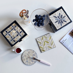 <strong>Coasters</strong> Unique Beer Coffee Bar Tea Round Hexagon Custom Gold Set Holders Luxury Gold Ceramic <strong>Agate</strong> <strong>Coasters</strong> Cup Mat for Drink - Product Image 5