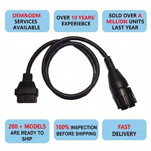 Câble de diagnostic OBD2 10 broches vers 16 broches pour motos <span class=keywords><strong>BMW</strong></span>, cordon adaptateur ICOM D pour outil de diagnostic - Product Image 1