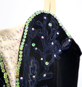 T0309 Chất Lượng Cao Màu Đen Cô Gái Dresses Rhinestone Trang Trí Puffy Váy Tutu Dành Cho Người Lớn Cô Gái Khiêu Vũ Trang Phục Cho Phụ Nữ Ăn Mặc - Product Image 2