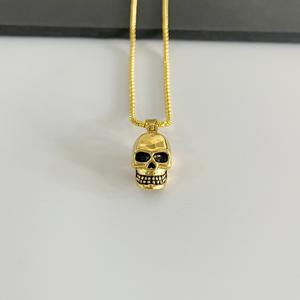 Collar con colgante <span class=keywords><strong>de</strong></span> calavera <span class=keywords><strong>de</strong></span> Halloween personalizado, joyería <span class=keywords><strong>de</strong></span> Hip Hop para hombre, abalorio genial para fiesta <span class=keywords><strong>de</strong></span> disfraces, fiesta <span class=keywords><strong>de</strong></span> eventos - Product Image 2