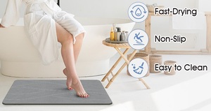 <span class=keywords><strong>Tapis</strong></span> de séchage pliable en pierre super absorbante pour évier de salle de bain, grand <span class=keywords><strong>tapis</strong></span> pliable en pierre pour comptoir de cuisine 39*60cm Gris - Product Image 6