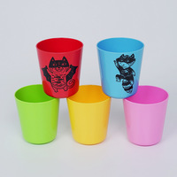 Kailiou Mini gobelet à eau en plastique pour enfants Tasse pour rince-bouche de 8oz Tasse en plastique pour lavage des dents pour enfants avec logo imprimé personnalisé