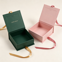 Boîte à bijoux magnétique de luxe personnalisée, écologique, mate, recyclable, avec logo, boîte en papier rigide pour cosmétiques et parfums, faite à la main