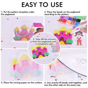 Nouvelles perles à repasser DIY pour jeu de puzzle, perles Hama de 5 mm, cadeau fait main, perles éducatives pour enfants, perles Perler - Product Image 5