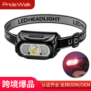 <b>Led</b> Headlight <b>Rechargeable</b> Red <b>Light</b> Outdoor Cycling Headlamp 20000 Hours <b>Working</b> Time - Product Image 2