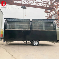 2024 chariots de restauration rapide en plein air de rue populaires américains camion de nourriture de crêpe avec des camions mobiles de restauration rapide de pizza de casse-croûte avec la cuisine complète