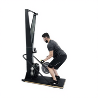 Ski Erg Mécanique en Acier pour Fitness Commercial - Entraîneur de Force à Résistance au Vent Unisexe