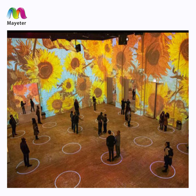 Immersive Digital Art Experience Interactive Wall/Floor Projector Interactive Holographic/Immersive Projection