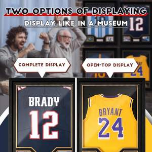 Cadre de présentation mural pour maillot de football, de basketball ou de sport, type boîte à ombre - Product Image 3