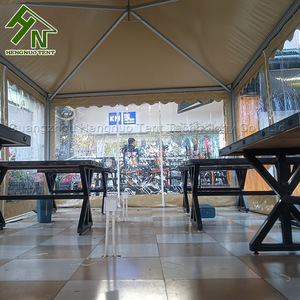 Gazebo a Pagoda 4x4m <span class=keywords><strong>Marrone</strong></span> <span class=keywords><strong>Beige</strong></span> Impermeabile in PVC per Esterni, Ideale per Caffetterie o Negozi - Product Image 6