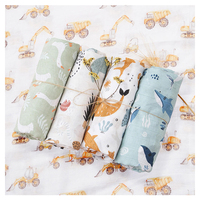Kangobaby Couvertures d'emmaillotage 100% coton pour bébé 2 couches Couvertures d'impression personnalisables
