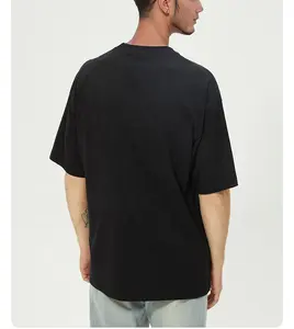 Drop Shoulder Plus Size Men's T-shirts Custom T- Shirt Hip Hop Vintage Heavy Cotton Acid Wash Men's T-shirts