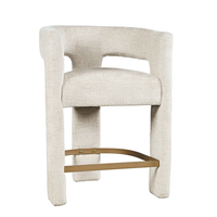Tabouret de bar moderne rembourré en velours, chaise haute de cuisine, tabouret de bar pour la maison, hôtel, mobilier
