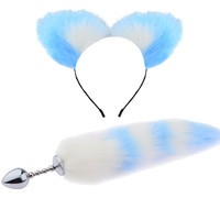 Ensemble d'oreilles et de queue de renard SM, accessoires de personnage