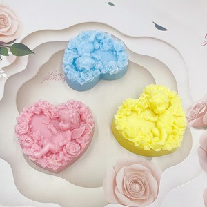 Aşk Melek silikon kalıp DIY Kalp Şekli sevgililer Günü Aroma Mum Alçı Süs Kalıpları El Yapımı Sabun Yapımı Malzemeleri - Product Image 2