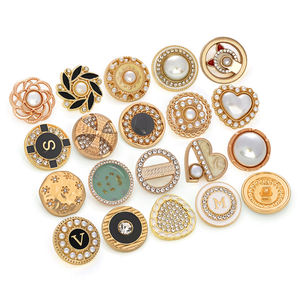 KUNSHUO, fábrica de botones, ropa de mujer, ropa, abrigo, vástago dorado, Perla de Metal, abrigo de lujo, botón para ropa de mujer - Product Image 6