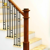 Balustres en fer forgé à double barre, piliers d'escalier en métal