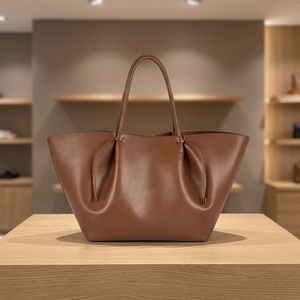 Pochette de luxe en cuir véritable avec fermeture éclair, imperméable, élégante, classique, deux poignées, unisexe, décontractée, usage quotidien, capacité jusqu'à 1L, voyage - Product Image 2