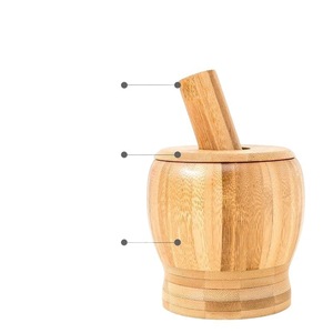 Bamboo Garlic Pounder Manual Crusher Eco Friendly Herb Spice Tool For Kitchen - Product Image 2