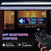 Écran LED flexible d'intérieur 1m, panneau matriciel LED programmable pour messages défilants, bannière publicitaire pour vitrines de magasins