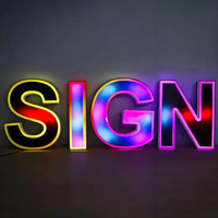 Letrero Personalizado con Letras 3D, Letrero Metálico con LED, Letrero Comercial con Logotipo, Letrero Luminoso con LED para Fachada de Tienda