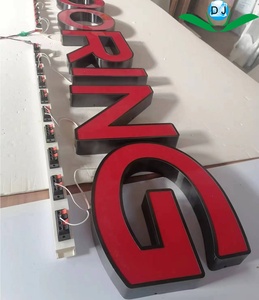 3D Led Cnc Signs Outdoor Shop Sign Trenzado Salon and Barbery Shop Frontlit 3D Business logo Signage Led Channel Letter Sign - Product Image 4